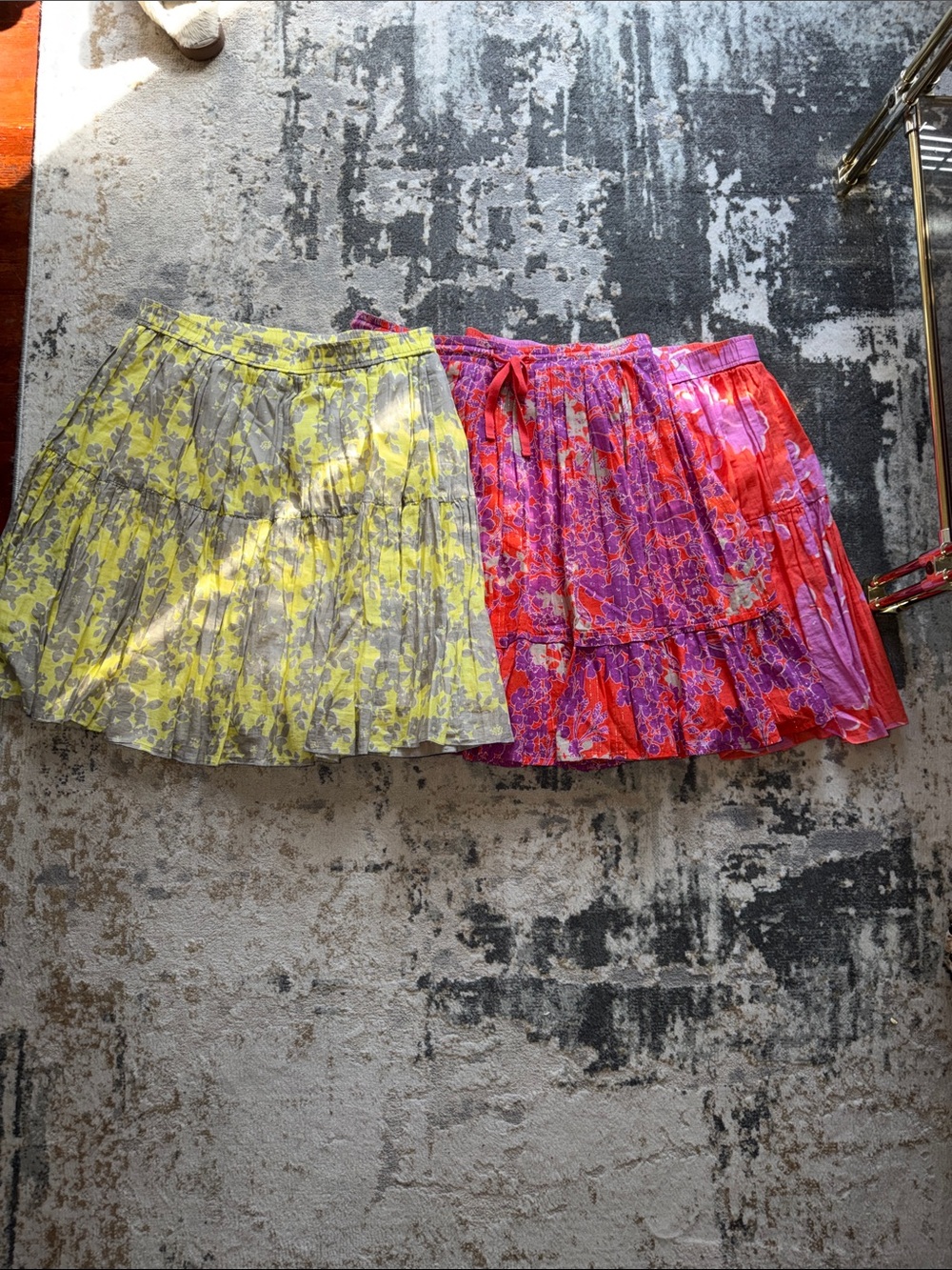 Old Navy Floral Skirt Lot Bundle of 3 Cotton Skirts S M